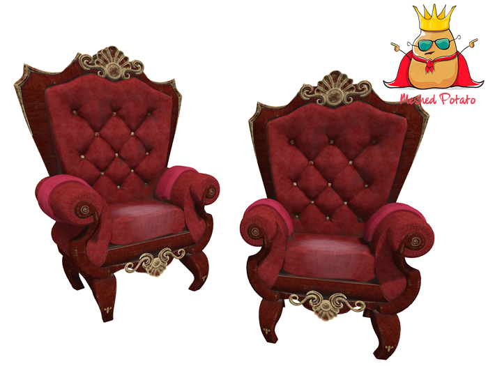 Meshed Potato - Antique Armchair - Full Perm Mesh