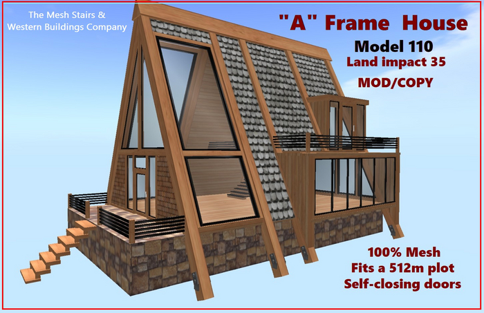 "A" FRAME HOUSE Model 110  35Li  512m BOXED