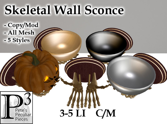 [P3] - Skeletal Wall Sconce