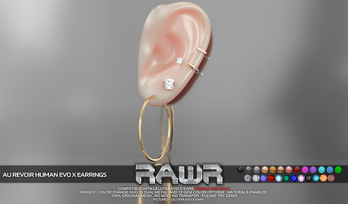 RAWR! Au Revoir HUMAN EvoX Earrings (add me)
