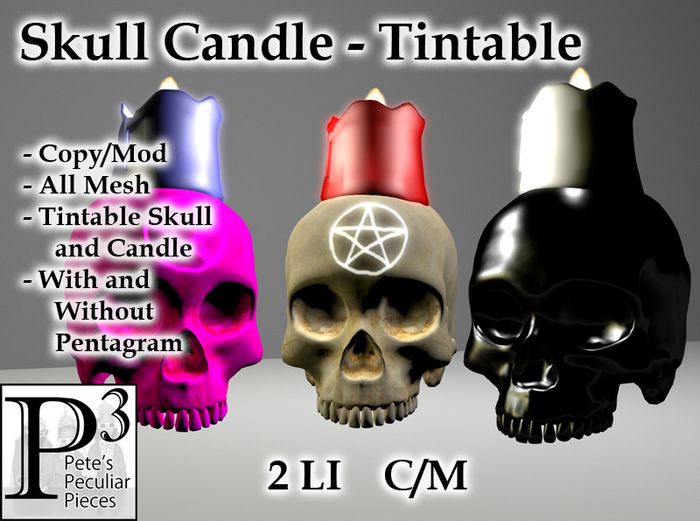 [P3] - Skull Candle - Tintable