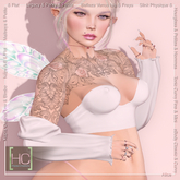 [HC] Zahra White Top & Sleeves for Kupra, Kups, Maitreya, Legacy, Belleza, Slink, eBody, Signature & Tonic