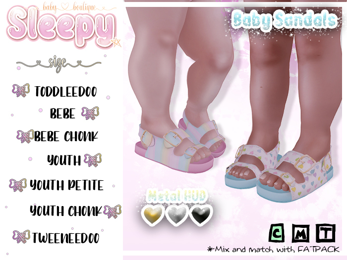 Sleepy. Baby Sandals FATPACK