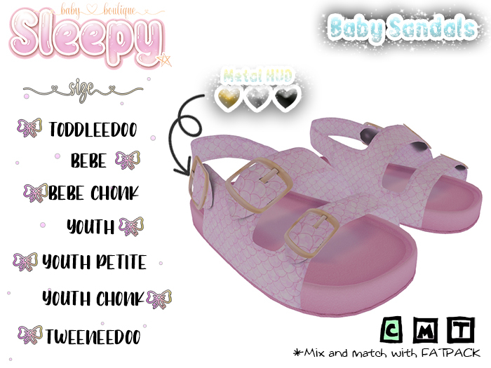 Sleepy. Baby Sandals Pink Mermaid