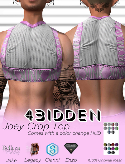 .::4BIDDEN::.  Joey Crop Top