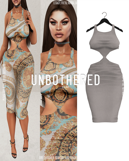 Unbothered- Sade Dress. (Grey)