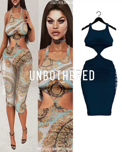 Unbothered- Sade Dress. (Navy)
