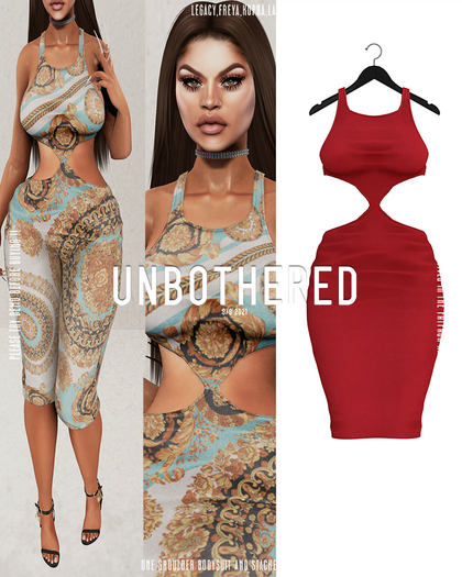 Unbothered- Sade Dress. (Red)