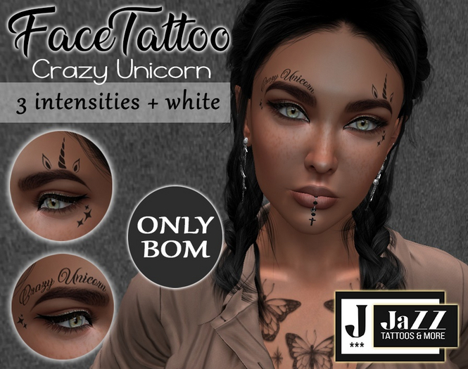 .::MV::. Crazy Unicorn FaceTattoo (BOM)