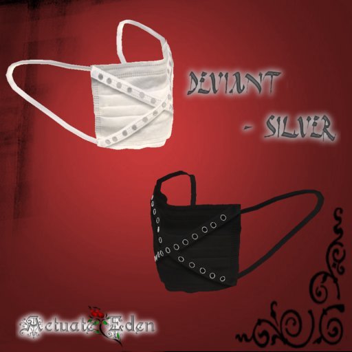 [Actuate Eden]  Visual Face Masks - Deviant - Silver (Boxed)
