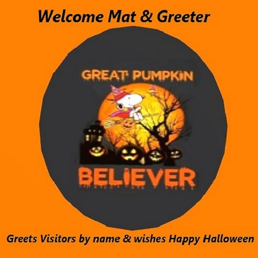 Welcome mat & Greeter-Great Pumpkin