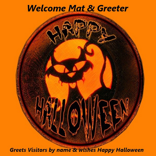 Welcome mat & Greeter-Black Cat