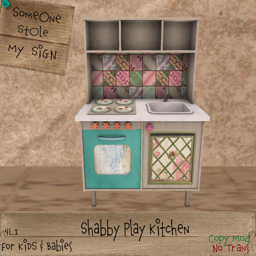 SSMS - Shabby Play Kitchen Boxed