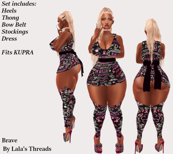 boxed Brave Breast cancer set lalas threads