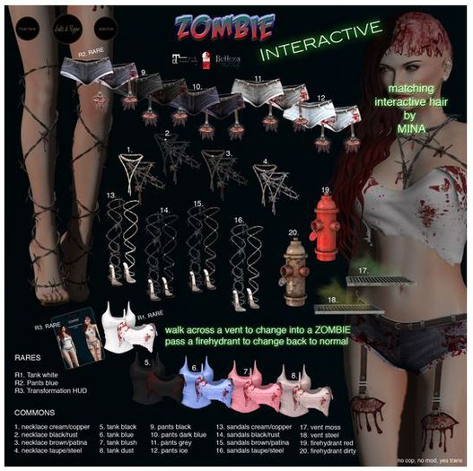 R1. S&P Zombie tank white Lara RARE