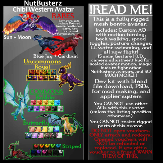 {NB} Chibi Western Avatar Sun + Moon RARE *Voucher* (Wear)