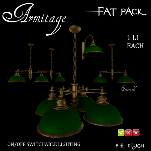 BHD Armitage Lighting Fatpack Emerald