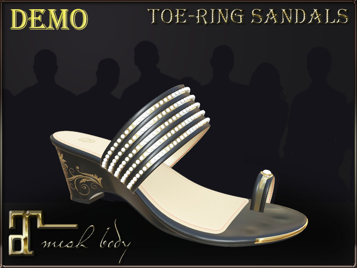 DEMO-Toe ring wedge sandals-Maitreya