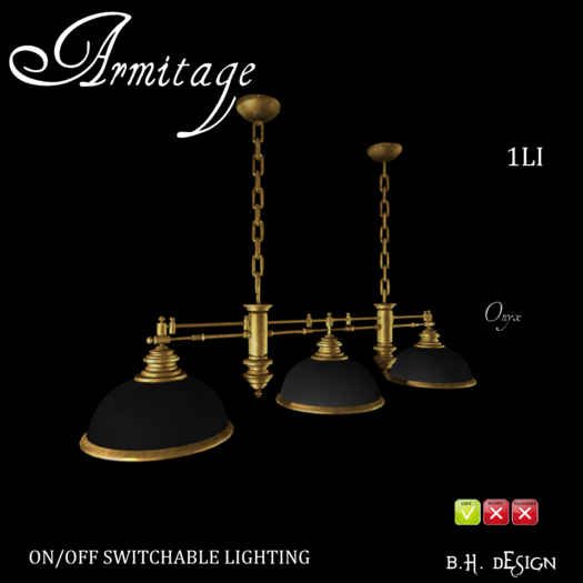 BHD Armitage Lighting 3 Onyx