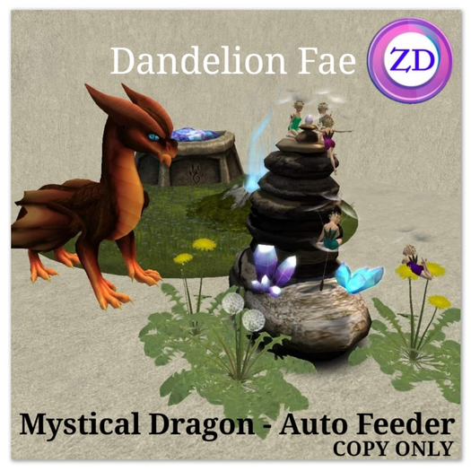 *ZD* Mystical Dragon Feeder - Dandelion Fae