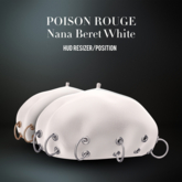 POISON ROUGE Nana Beret White