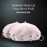 POISON ROUGE Nana Beret Pink