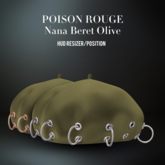 POISON ROUGE Nana Beret Olive