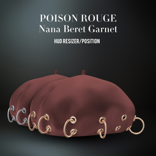 POISON ROUGE Nana Beret Garnet 