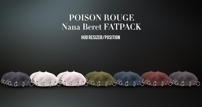 POISON ROUGE Nana Beret FATPACK