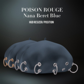 POISON ROUGE Nana Beret Blue