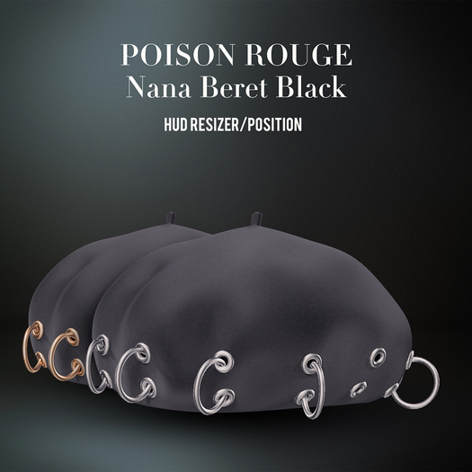 POISON ROUGE Nana Beret Black