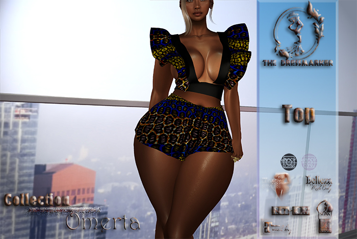 ~DM~ OMERTA TOP  (blue/yellow)