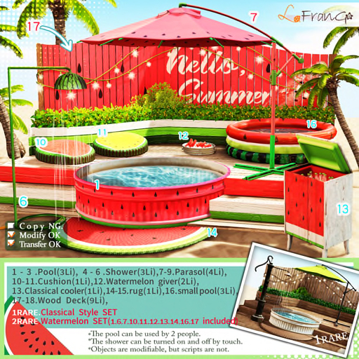 [LaFranG]Watermelon party#15-Rug(Brown)
