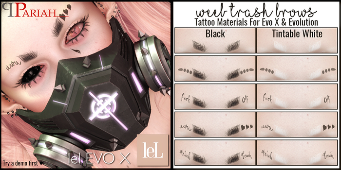 .:.Pariah.:. Weeb Trash Brows & Tattoos