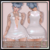 [HC] Aislin White Vinyl Mini Dress for Kupra, Kups, Legacy, Maitreya, Slink Belleza, eBody, Signature & Tonic