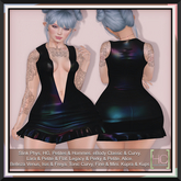 [HC] Aislin Black Vinyl Mini Dress for Kupra, Kups, Legacy, Maitreya, Slink Belleza, eBody, Signature & Tonic