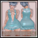 [HC] Aislin Sapphire Vinyl Mini Dress for Kupra, Kups, Legacy, Maitreya, Slink Belleza, eBody, Signature & Tonic