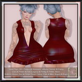 [HC] Aislin Red Vinyl Mini Dress for Kupra, Kups, Legacy, Maitreya, Slink Belleza, eBody, Signature & Tonic
