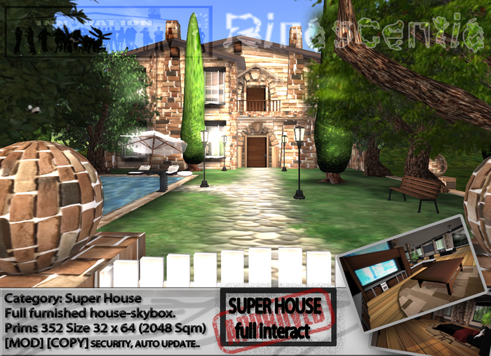  : RINASCENTIA super house Skybox . Full interact & furnished home - skybox