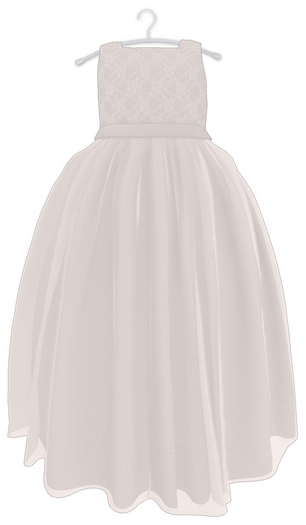 Mia Bebe TODDLER/YOUTH & TD Rena Gown - Snow [Add]