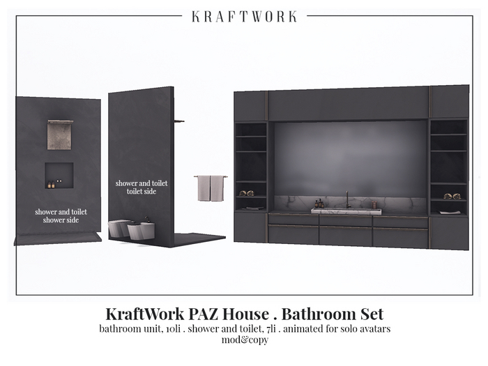 KraftWork PAZ House . Bathroom Set (Add Me)