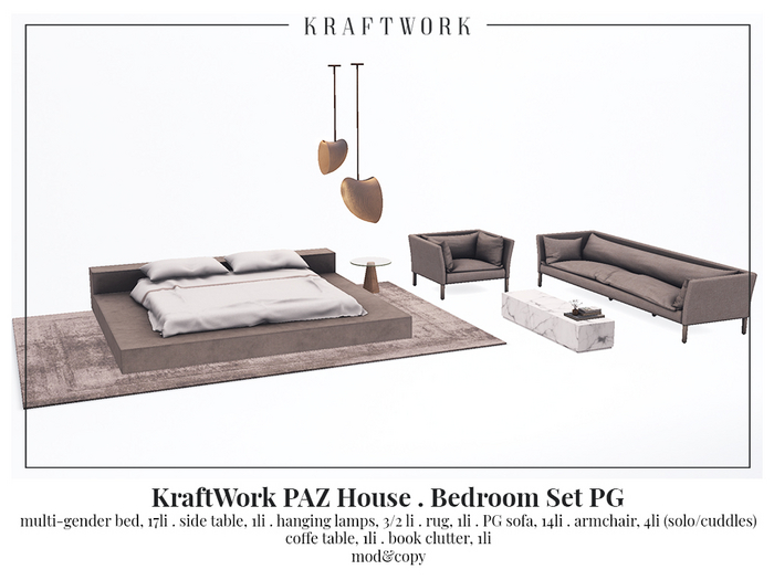 KraftWork PAZ House . Bedroom Set PG (Add Me)