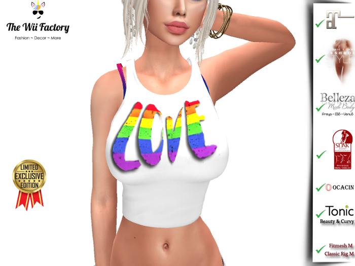 Tank Top Strip Love Pride