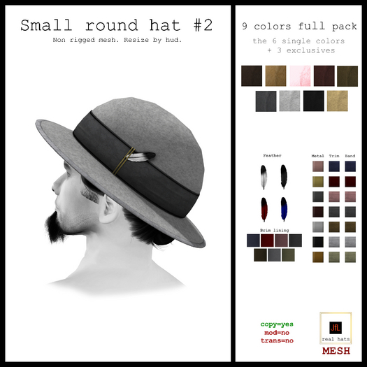 JfL Small round hat #2 Full Pack BOXED