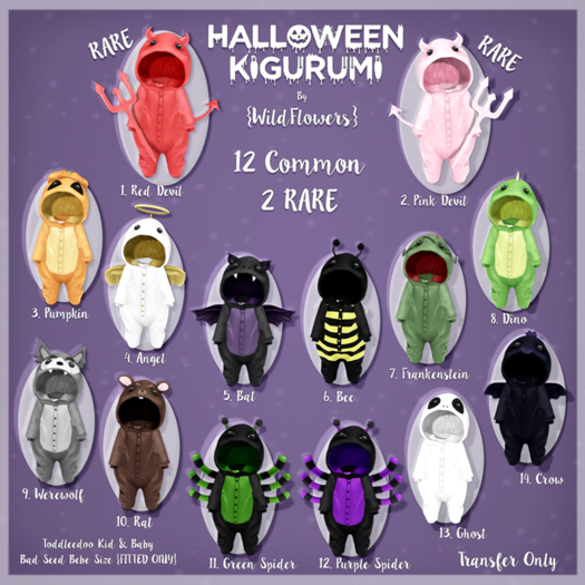 {WF} Halloween Kigurumi {BebeFitted} - Green Spider