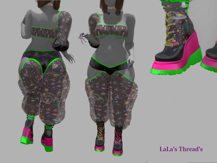 BOXED LaLa's Threads ALIEN NEON
