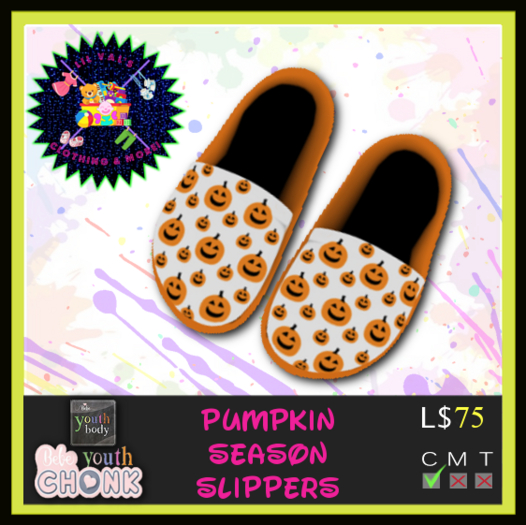 *LVD* Pumpkin Season Slippers - BeBe Youth