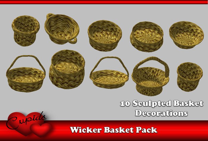 *CUPIDS*Wicker Baskets Zig Zag
