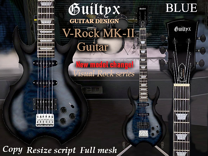 V-ROCK-MK-II Guitar(BLUE)SALE!!