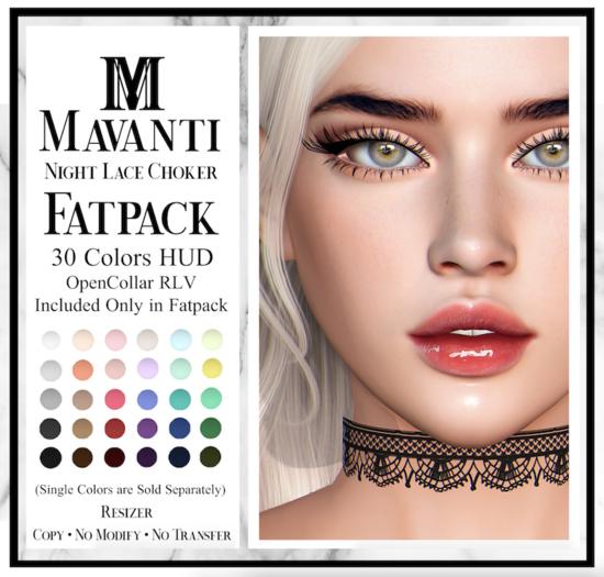 MAVANTI - Night Lace Choker [FATPACK & OpenCollar Version]